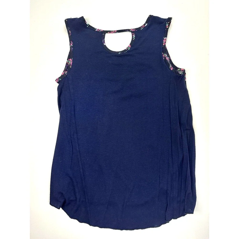 KIDDO by Katie Girls Sleeveless Tank Top Lightweight Flowy Hi Low Swing Blouse 8